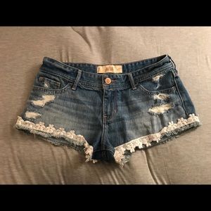 Hollister Lace Trim Shorts
